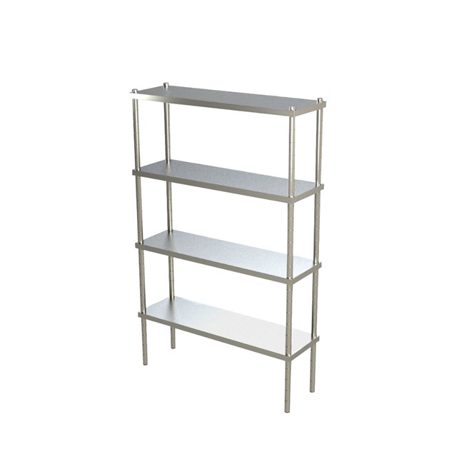 Scaffale inox 4 ripiani lisci H2000 P600