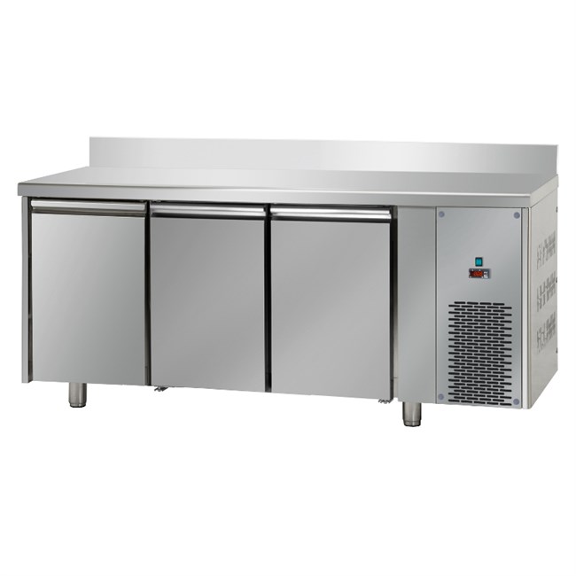 Tavolo Frigo professionale Bassa temperatura -18/-22 °C 3 porte e alzatina