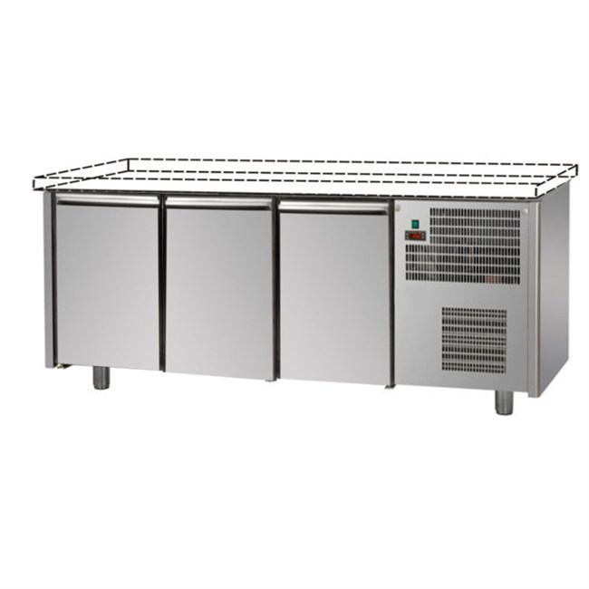 tavolo refrigerato p600 3 porte senza piano da rivestire