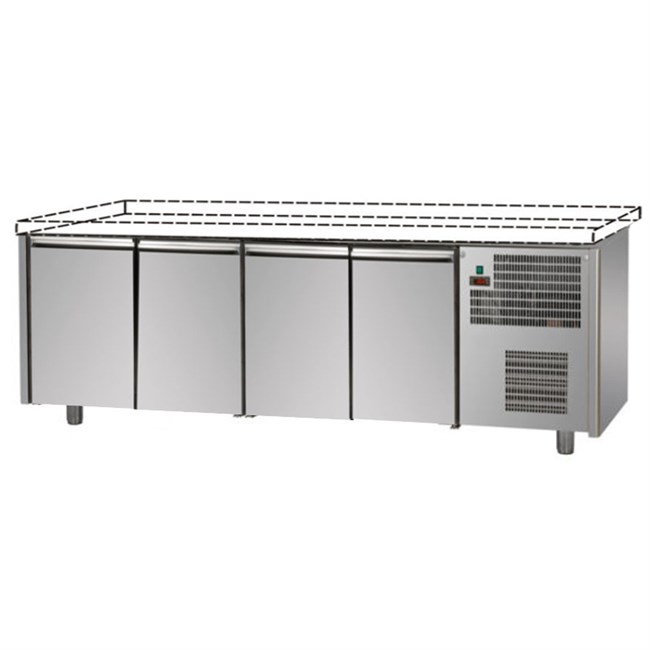 tavolo refrigerato p 600 4 porte senza piano