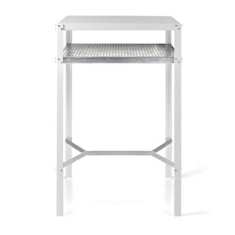 Tavolo bianco con crociera poggiapiedi e 2&#176; piano