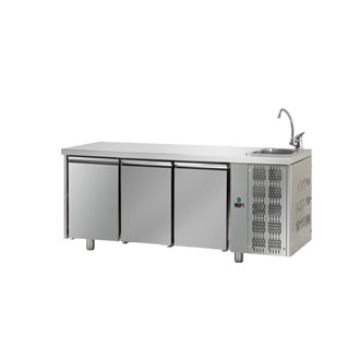 Tavolo refrigerato TN 3 porte e lavello M