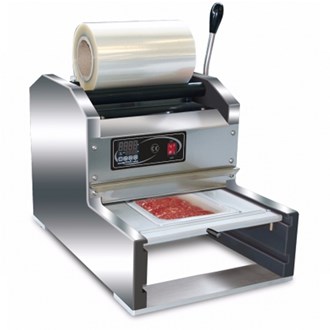 Termoconfezionatrice per vaschette alimentari semiautomatica