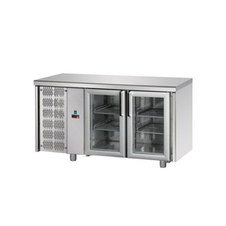 Tavolo refrigerato TN 2 porte in vetro,motore a sinistra M