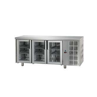 Tavolo refrigerato TN 3 porte in vetro M