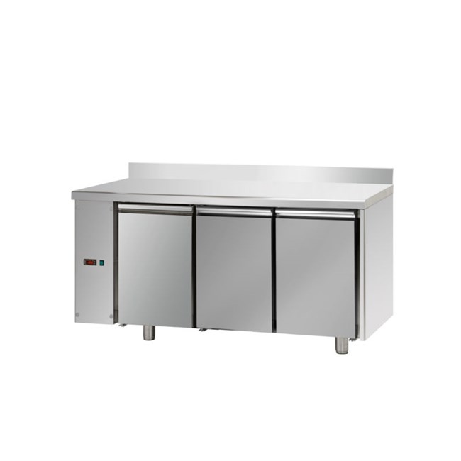 Tavolo refrigerato TN 3 porte con alzatina, senza motore a sinistra P 800 M