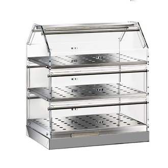 VETRINA NEUTRA INOX L.50 cm a 3 piani