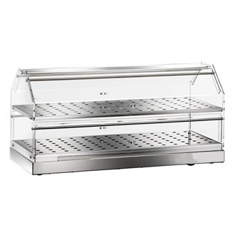 VETRINA NEUTRA INOX L.85 cm - 2 piani