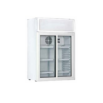 Vetrina frigo bibite 2 porte 85 lt e display luminoso