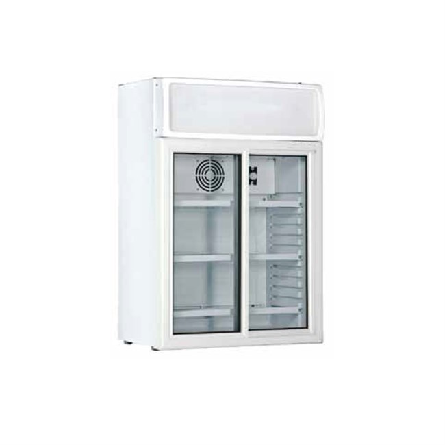 Vetrina frigo bibite 2 porte 85 lt e display luminoso