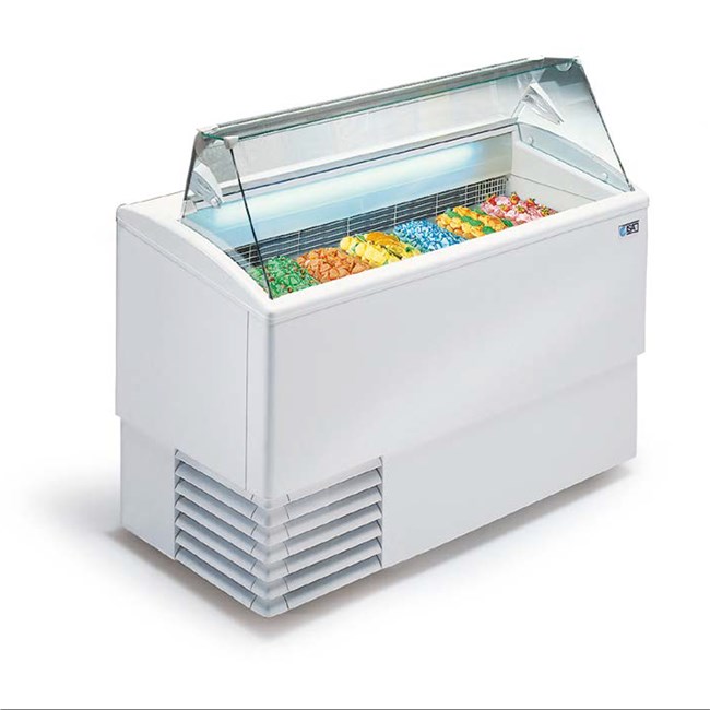 Vetrina gelato isetta modello 7R con riserva 14 vaschette 5 lt 7(+7) 0 11 da 4,75 lt