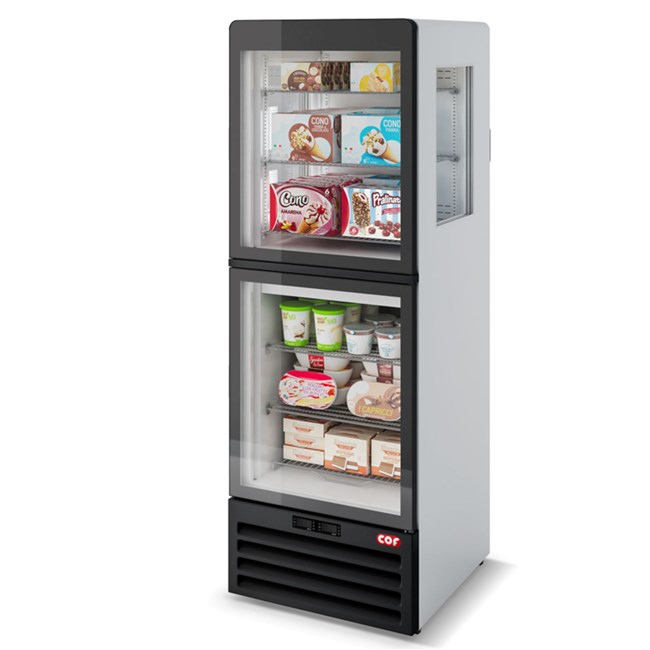 Vetrina frigo VERTICAL COMBI doppia temperatura -18 / -1 +5 