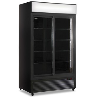 Vetrina bibite ventilata doppia anta scorrevole 607 Lt nero