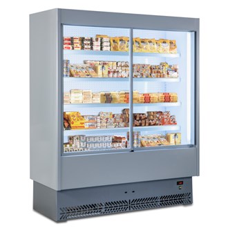 murale refrigerato per salumi e latticini con porte scorrevoli profondità 600