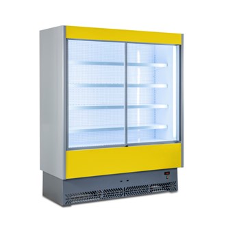 Murale refrigerato per salumi e latticini con porte scorrevoli profondità 800