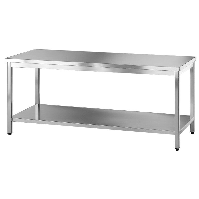 Zeroinox Tavolo Acciaio Inox Con Sottopiano E Cassettiera Varie Misure Profondita 70cm Amazon It Casa E Cucina